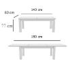 Obrazek Stół ST28 140X80L+40 biały