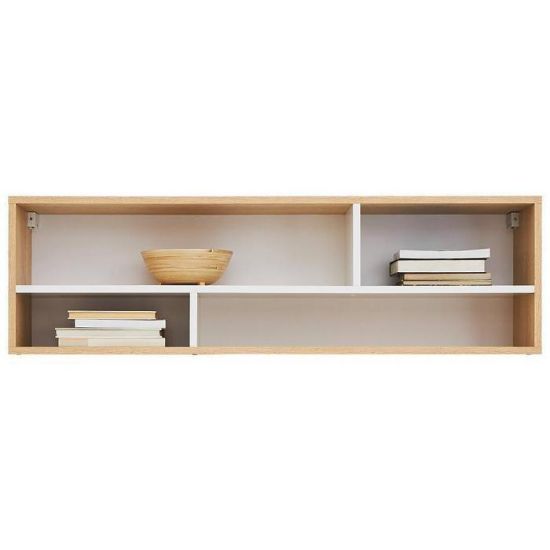 Obrazek Półka Pixel Px12 Dąb biszkoptowy/biały lux/szary