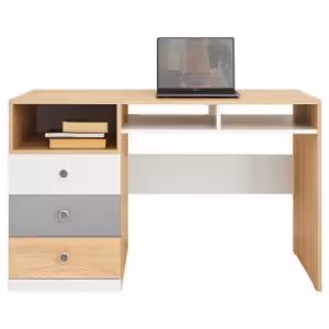 Obrazek Biurko Pixel Px8 dąb biszkoptowy/biały lux/szary