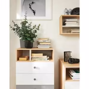 Obrazek Biurko Pixel Px8 dąb biszkoptowy/biały lux/szary