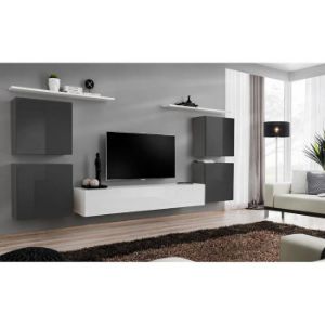 Obrazek Szafka RTV Wisząca Switch SW1 Czarny 