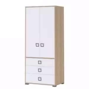 Obrazek Szafa 2D3S Kiki G23-BK/KI-15 beech/white