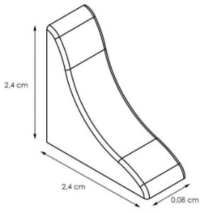 Obrazek Zakończenie proste – aluminium szare LWS-064