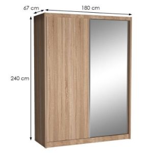 Obrazek Szafa Maciej 180 lustro dąb sonoma