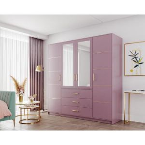 Obrazek Szafa Bali D4 Śliwka/Lustro