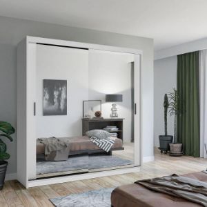 Obrazek Szafa Lux 203 Biała + 2 x Lustro