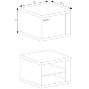 Obrazek Szafka nocna Natural N-18 kratka Ribbeck
