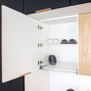 Obrazek Szafka kuchenna Denis d60pk 2133 pl czarny mat/biały 