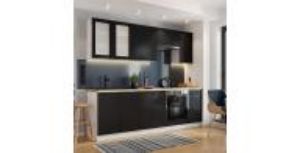 Obrazek Szafka kuchenna Denis d60pk 2133 pl czarny mat/biały 