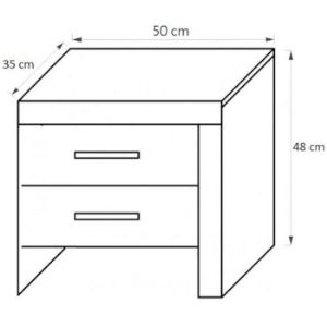 Obrazek Stolik Nocny Cezar 21P Sonoma