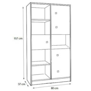 Obrazek Regał Tommy 7 grafit/enigma