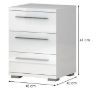 Obrazek Szafka nocna PIANO NS3/PN-70/KA/70 crystal white 