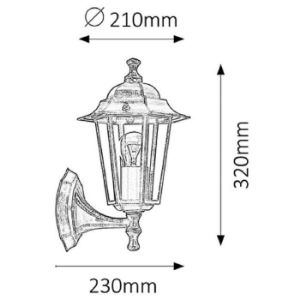 Obrazek Lampa ogrodowa Valence 8234 K1G stare złoto