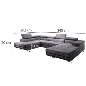 Obrazek Narożnik z funkcją spania Lotus U Kronos 22 lewostronny