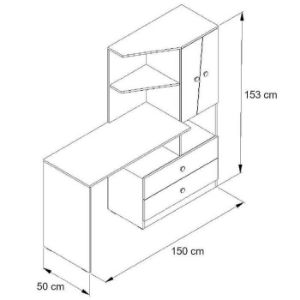 Obrazek Biurko Nero 11 150 – Szary Mat
