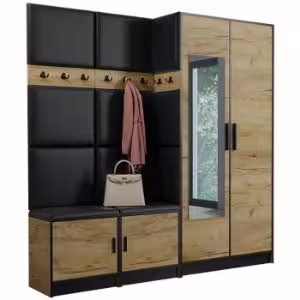 Obrazek Garderoba Roj 21 craft + Madryt 1100 ekoskóra czarna