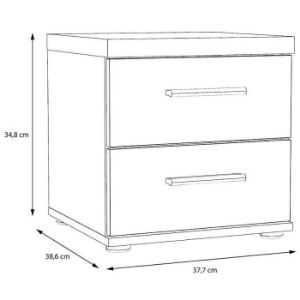 Obrazek Szafka nocna Oldheaven old wood/beton 