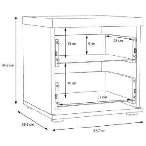 Obrazek Szafka nocna Oldheaven old wood/beton 