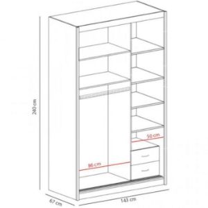Obrazek Szafa Karol 143 z lustrem artisan