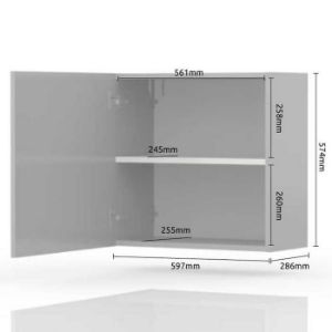 Obrazek Szafka wisząca Piano VK60-1K/PN-70/KA/70 crystal white