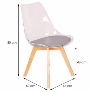 Obrazek Krzesło Camila Szare Siedzisko 