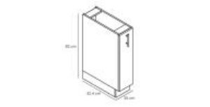 Obrazek Szafka kuchenna Denis d20 cargo + kosz biały satyna mat