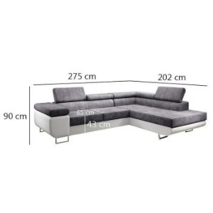 Obrazek Narożnik z funkcją spania Lotus L Kronos 22+Madryt 120 prawostronny