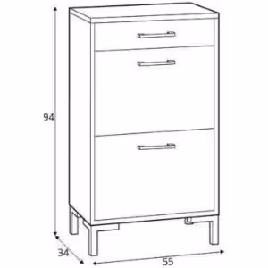 Obrazek  Szafka Na Buty Nevio 02 Dąb Artisan 