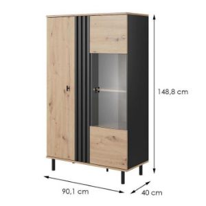 Obrazek  Witryna Niska Madis A Dąb Artisan/Antracyt 