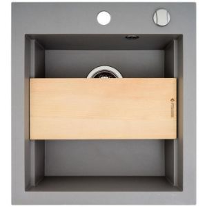 Obrazek Zlew Siros (47x51,5) 1B szary beton