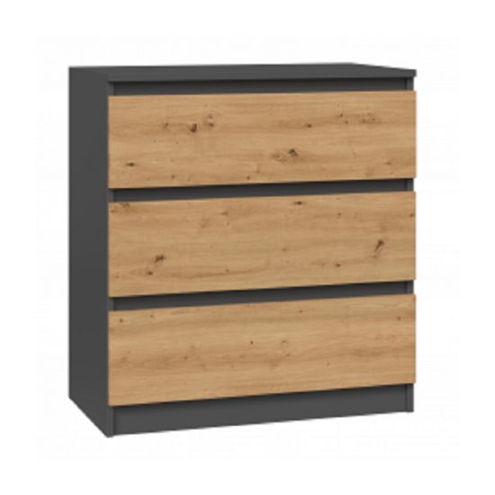 Obrazek Komoda Umo P3 antracyt/dąb artisan