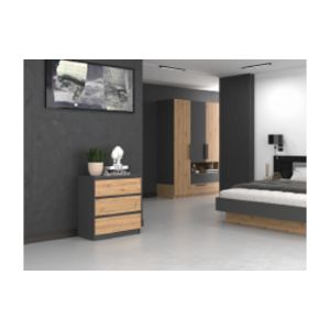 Obrazek Komoda Umo P3 antracyt/dąb artisan