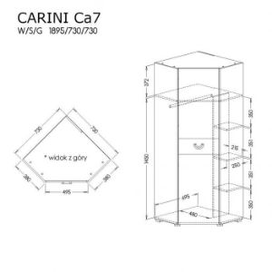 Obrazek Szafa narożna Carini CA7