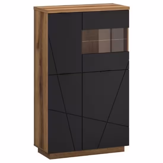 Obrazek Witryna Orient C 3d1w Dąb Delano Ciemny/Czarny