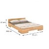 Obrazek Łóżko drewniane bukowe Skandica Spectrum niskie 90x200 naturalny