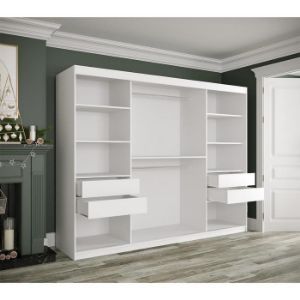 Obrazek  Szafa Marmur Pole 250 Biały/Marmur Czarny 