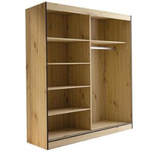 Obrazek Szafa Oslo I 180 Artisan/Czarny/Lustro