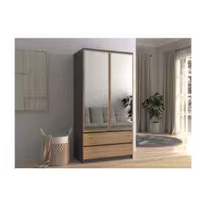 Obrazek Szafa Umo S2 z lustrem (antracyt/dąb artisan)