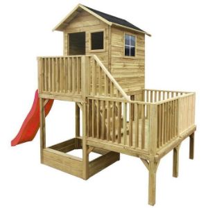 Obrazek Domek dla dzieci Hubert ze ślizgiem 120 176x516x273 cm