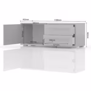 Obrazek Szafka RTV Piano TV120-1K2F/PN-70/KA/70-70/KA/70 crystal white