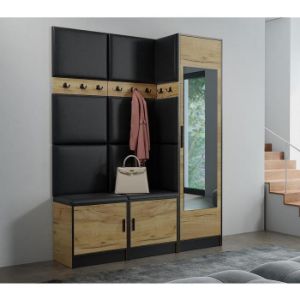 Obrazek Garderoba Roj 20 craft + Madryt 1100 ekoskóra czarna