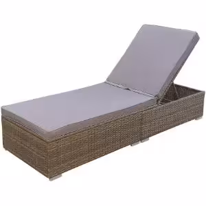 Obrazek Leżak ogrodowy technorattan New York cappuccino