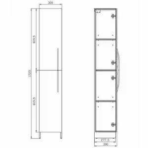 Obrazek Słupek łazienkowy Arsena Biały DSM