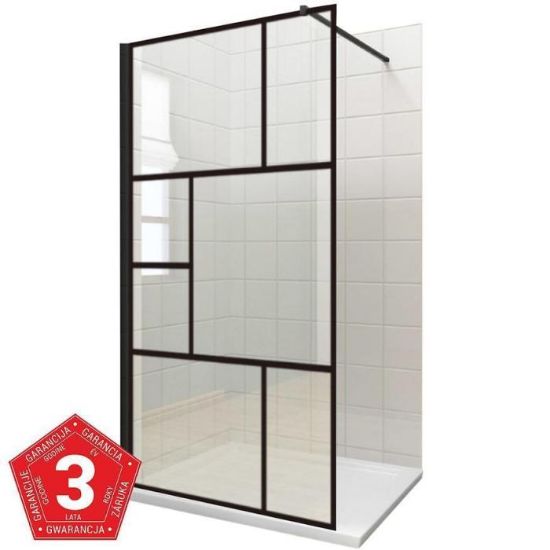 Obrazek Ścianka WALK-IN NOTTE 90X195 czarna