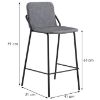 Obrazek  Krzesło barowe Trent Dc9052-2 szary 