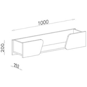Obrazek Półka Delta DL12 dąb/antracyt