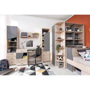 Obrazek Półka Delta DL12 dąb/antracyt