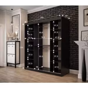 Obrazek Szafa Old Wood T 180 Czarny/Old Style