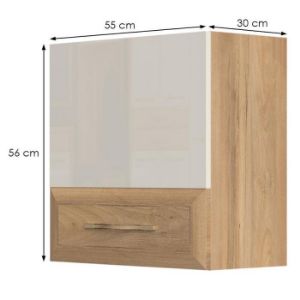 Obrazek Szafka wisząca Gala VK55-1K/GL pacific walnut/beige