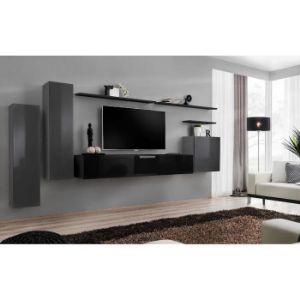 Obrazek Meblościanka Switch I Grafit/Czarny 